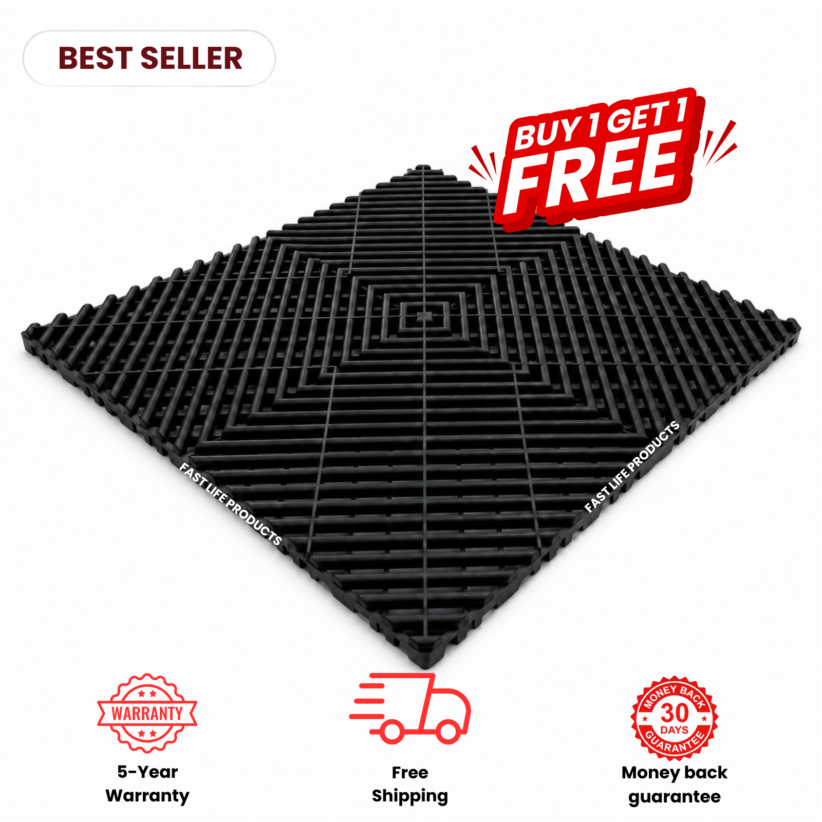 APEX — Premium Vented Garage Tile – FAST LIFE PRODUCTS