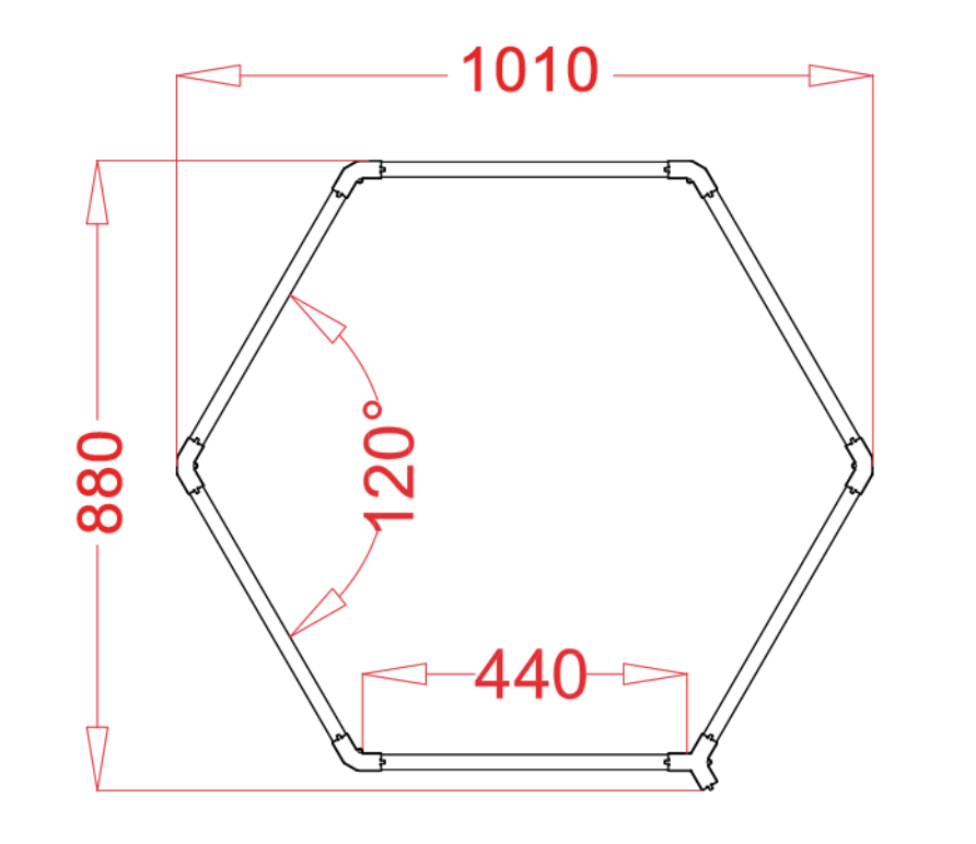Tru-Glow Hexagon Lighting