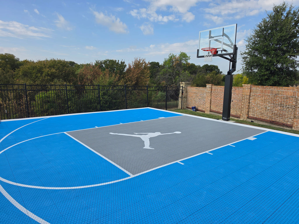 Tru Court - Athletic Tiles - FREE Professional Line, Logo Drawing & Edge Ramps