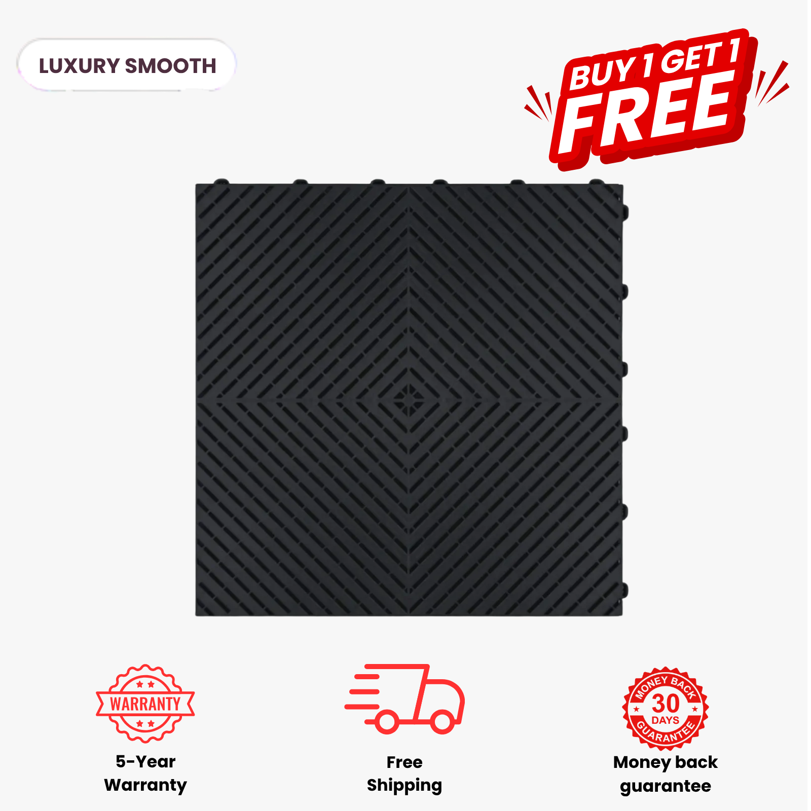 APEX SMOOTH — Smooth Luxury Vented Garage Tile