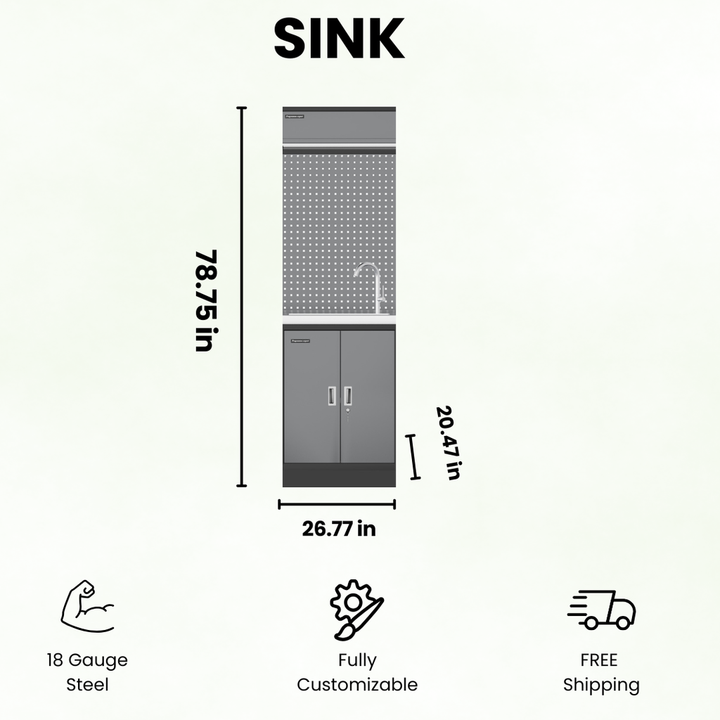 Tru-Strength Garage Cabinets - 18 Gauge Industrial Welded Garage Cabinets
