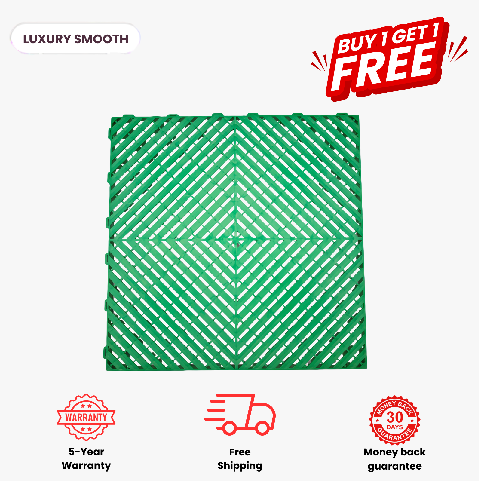 APEX SMOOTH — Smooth Luxury Vented Garage Tile