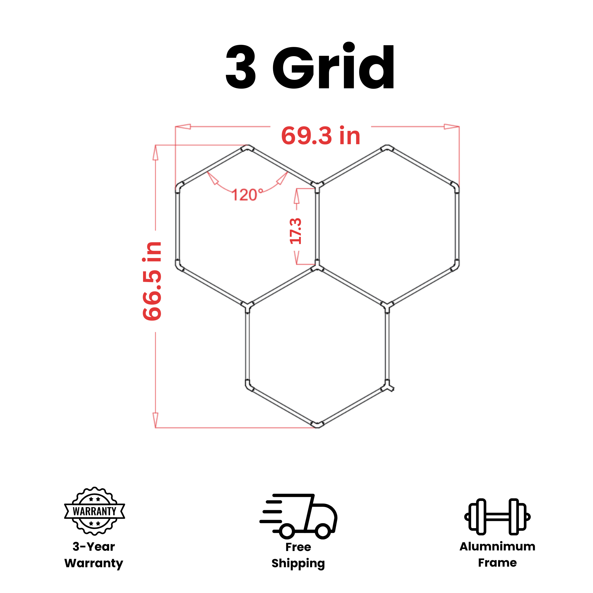 Tru-Glow Hexagon Lighting