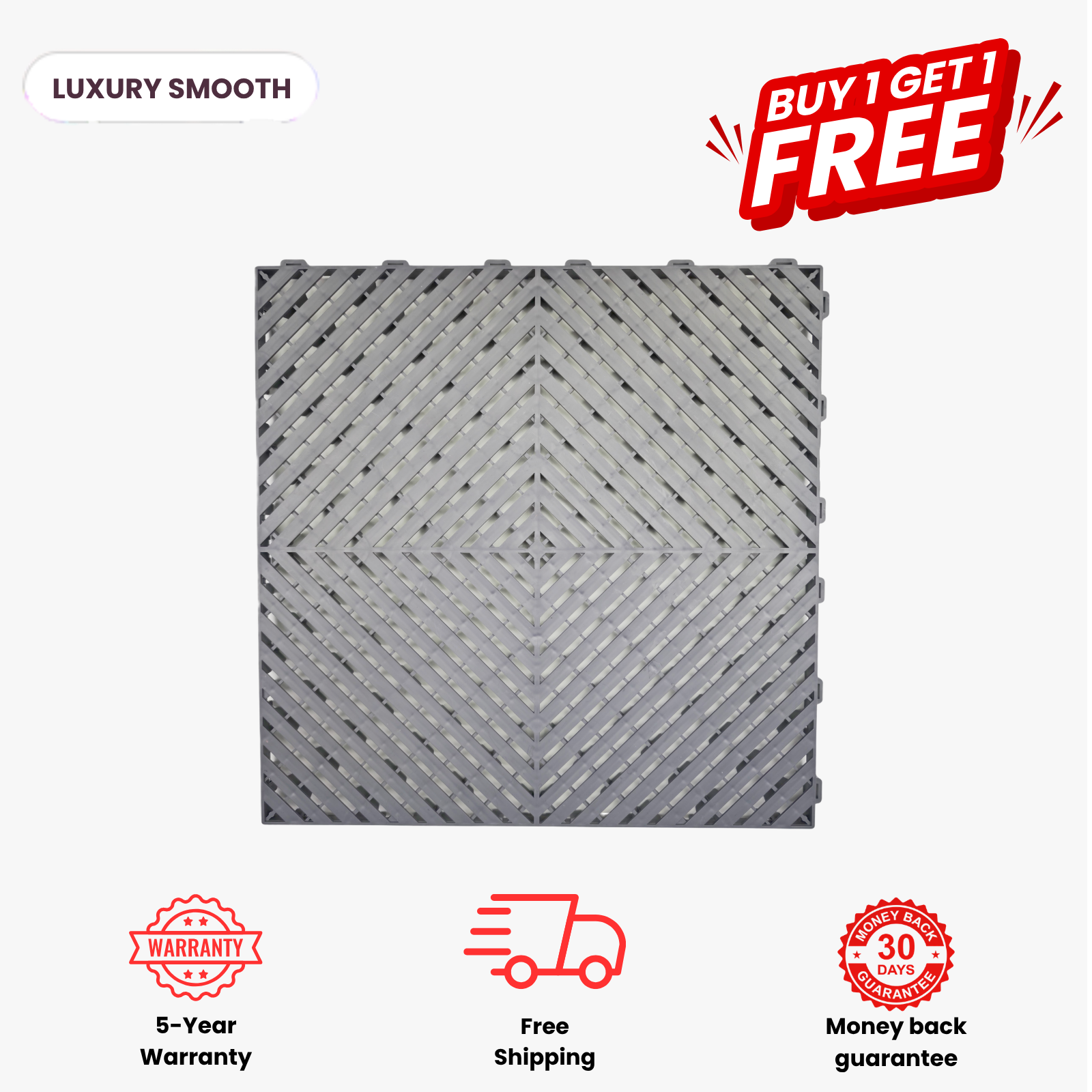 APEX SMOOTH — Smooth Luxury Vented Garage Tile