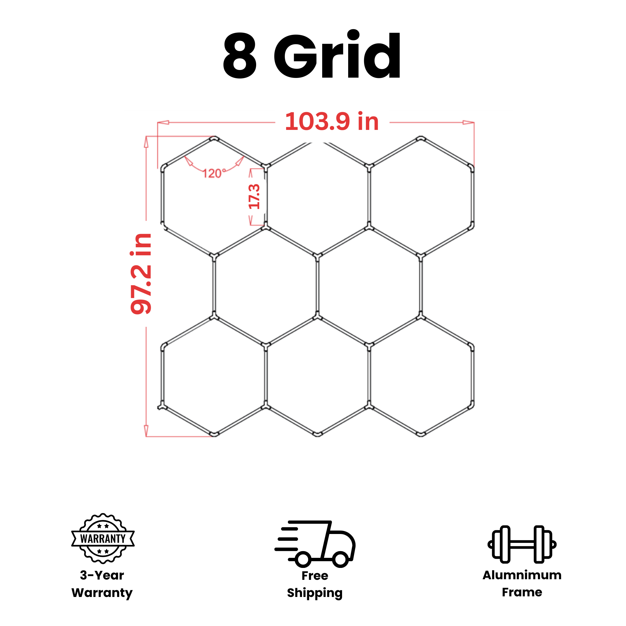 Tru-Glow Hexagon Lighting