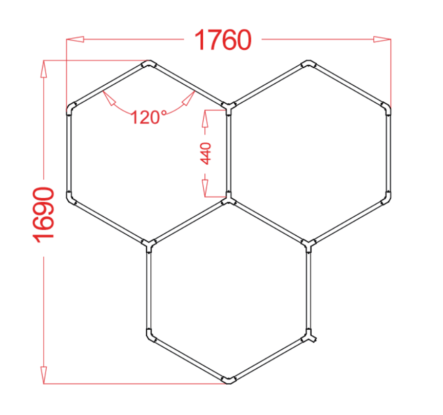 Tru-Glow Hexagon Lighting