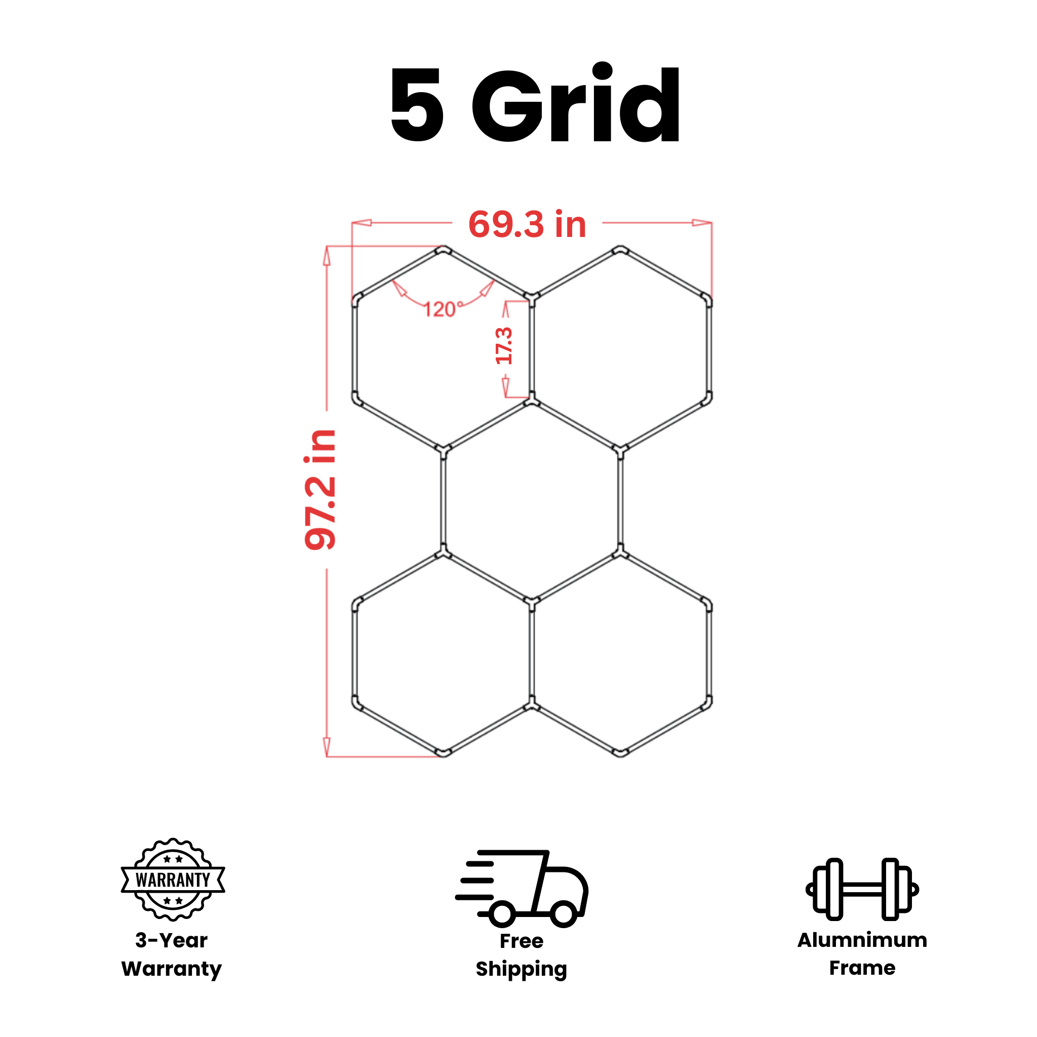 Tru-Glow Hexagon Lighting