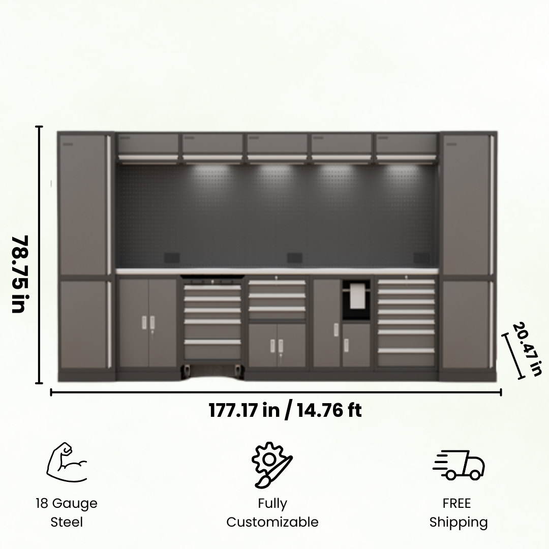Tru-Strength Garage Cabinets - 18 Gauge Welded Garage Cabinets