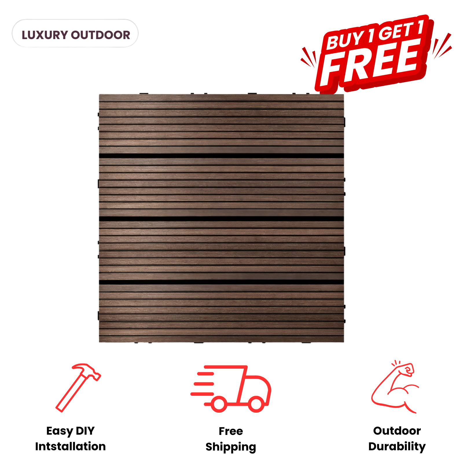Tru Deck - Luxury Outdoor Interlocking Tiles