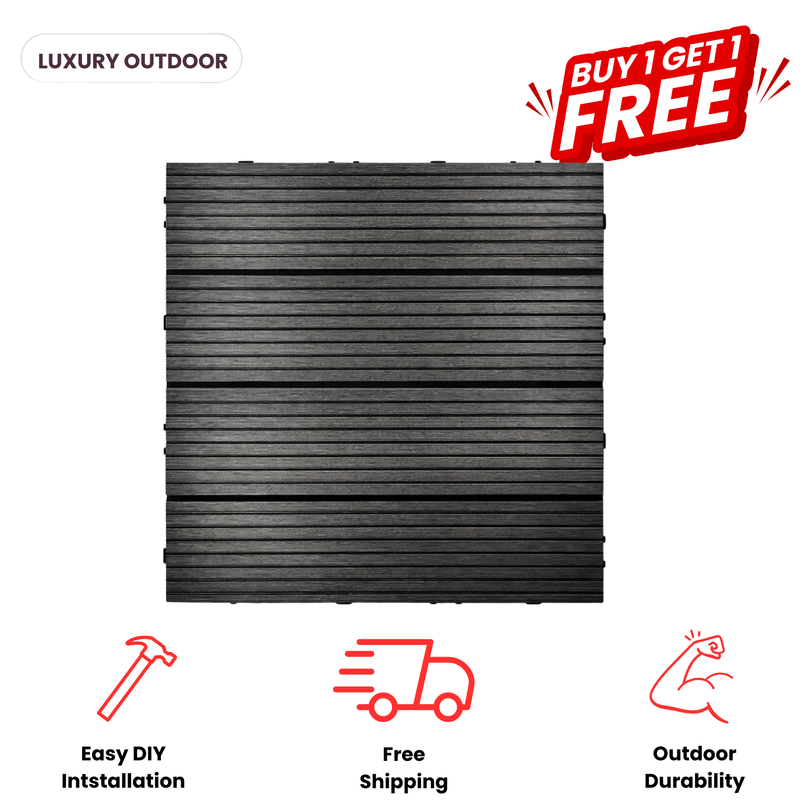 Tru Deck - Luxury Outdoor Interlocking Tiles