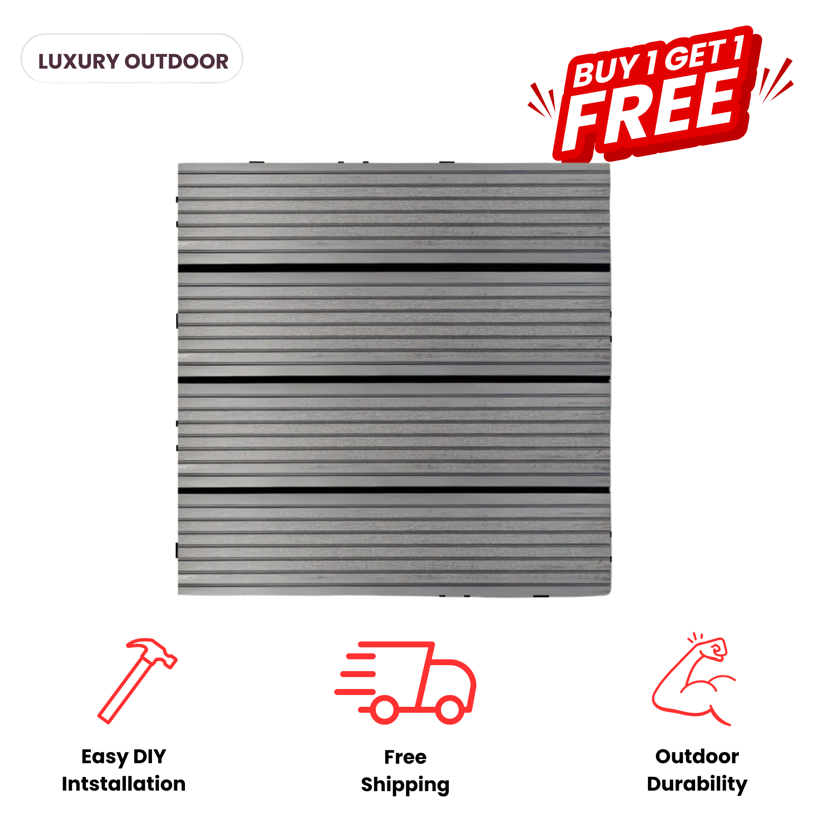 Tru Deck - Luxury Outdoor Interlocking Tiles
