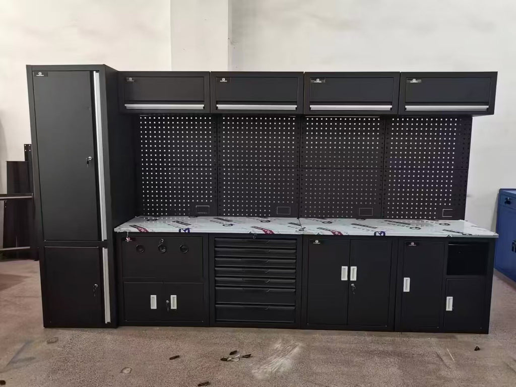 Tru-Strength Garage Cabinets - 10ft, 15ft and 16ft Cabinet Setup