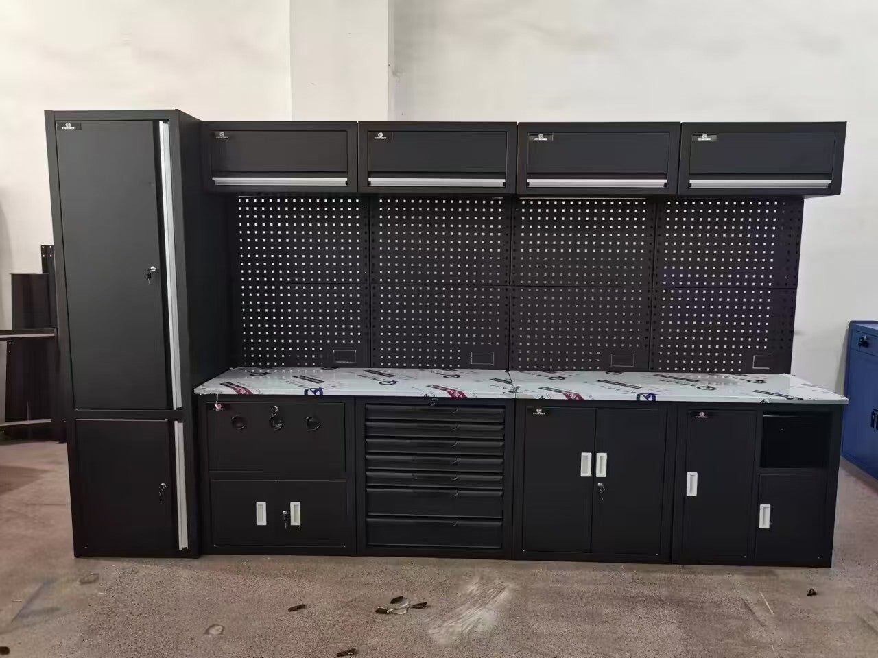 Tru-Strength Garage Cabinets - 10ft, 15ft and 16ft Cabinet Setup