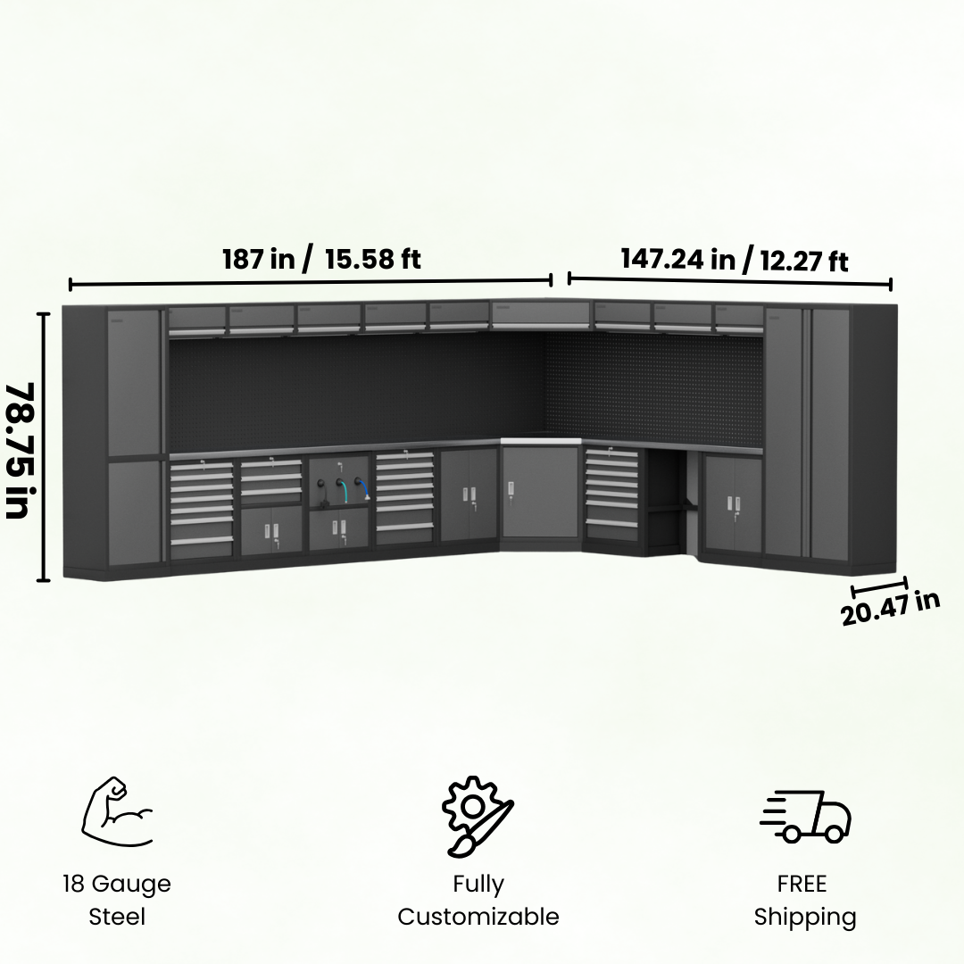 Tru-Strength Garage Cabinets - 18 Gauge Welded Garage Cabinets