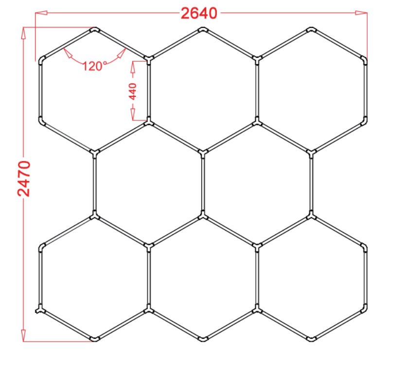 Tru-Glow Hexagon Lighting