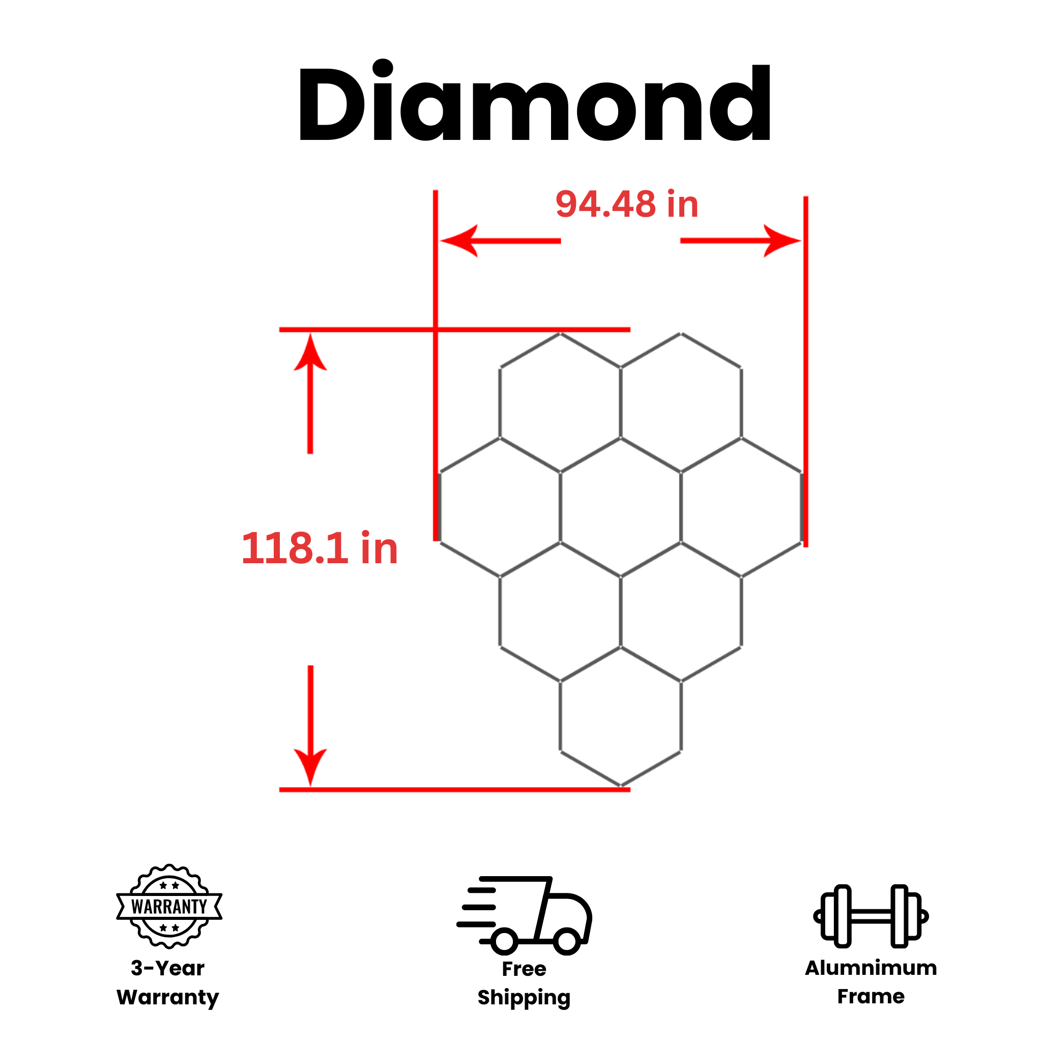 Tru-Glow Hexagon Lighting