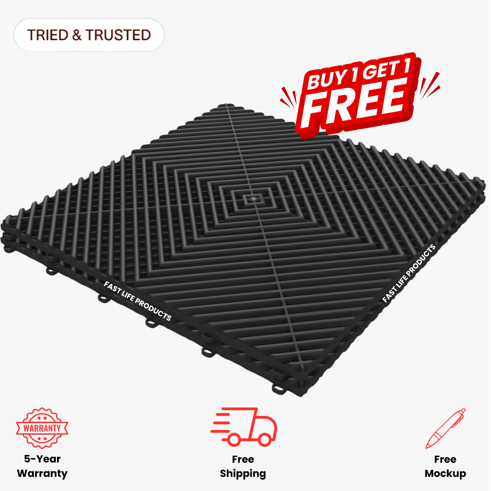 Tru-Flow Garage Tiles XL (15.75in x 15.75in)