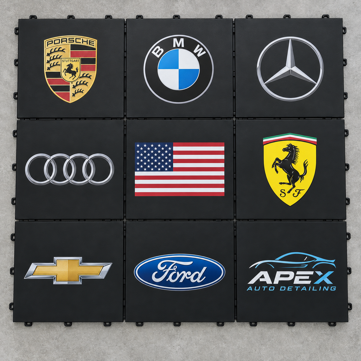APEX LOGO - Custom Logo Garage Tile