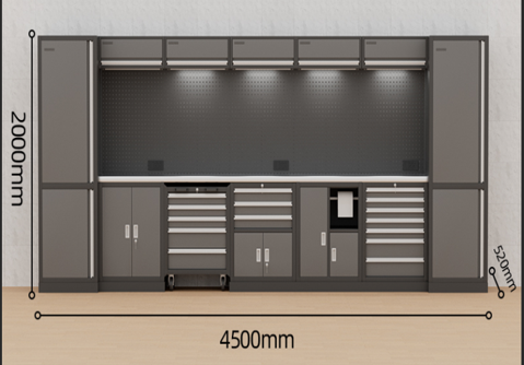 Tru-Strength Garage Cabinets - 10ft, 15ft and 16ft Cabinet Setup