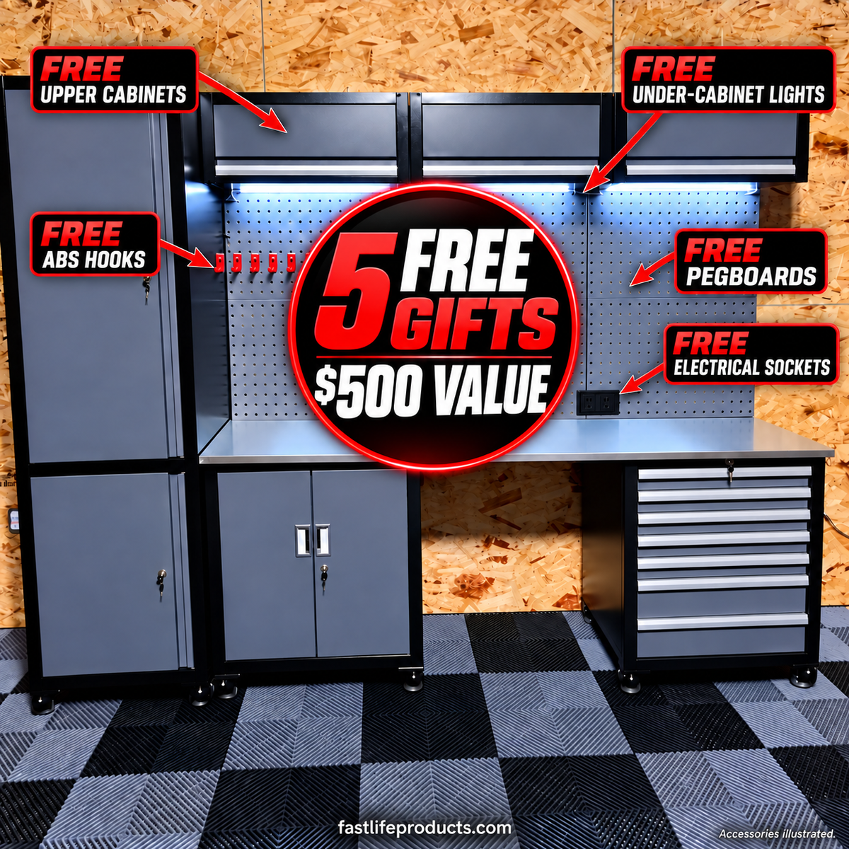 Garage Cabinet Accessory Gift Pack