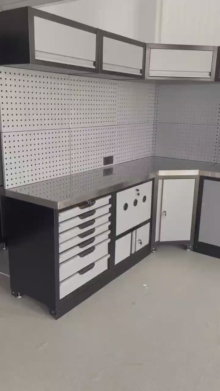 Tru-Strength Garage Cabinets - 10ft, 15ft and 16ft Cabinet Setup