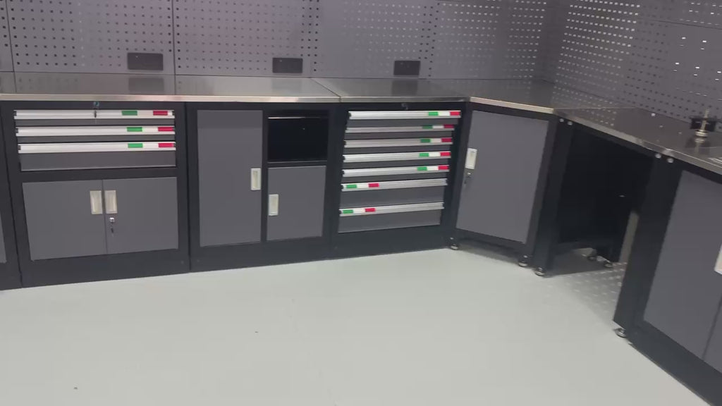 Tru-Strength Garage Cabinets - 10ft, 15ft and 16ft Cabinet Setup